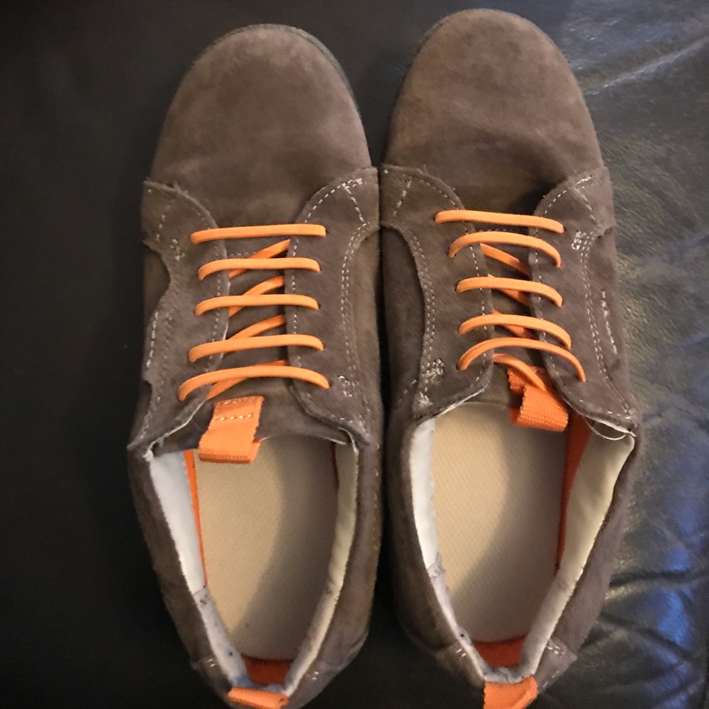 Boys hush puppies Suede light brown slip-on shoes